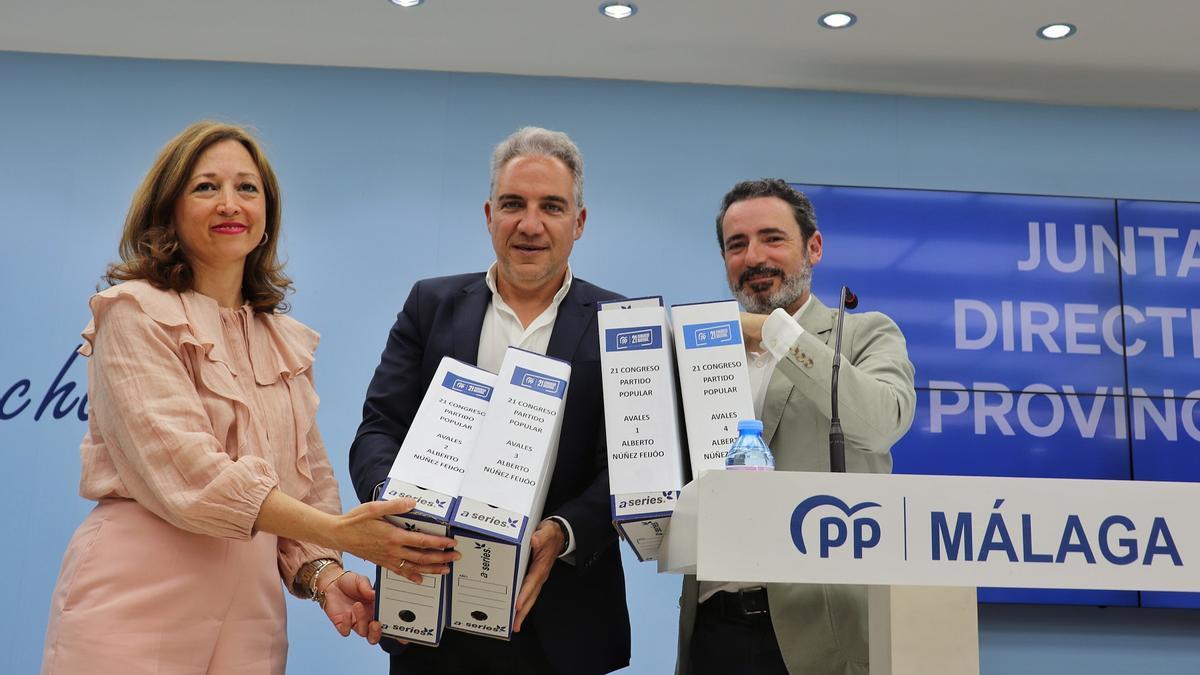 El PP de Málaga recoge más de 10.000 avales para la reelección de Feijóo como presidente nacional del partido.