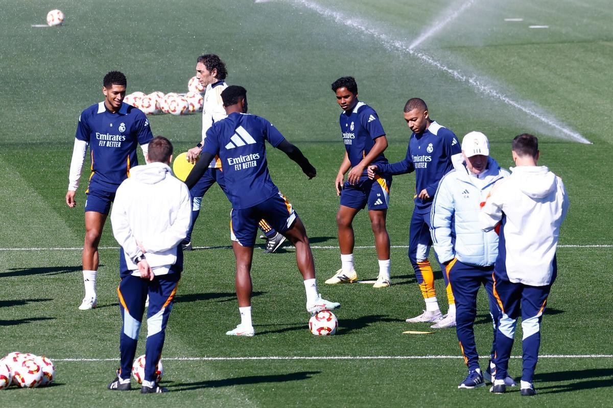 Entrenamiento previo al Real Madrid - Real Sociedad de este martes.