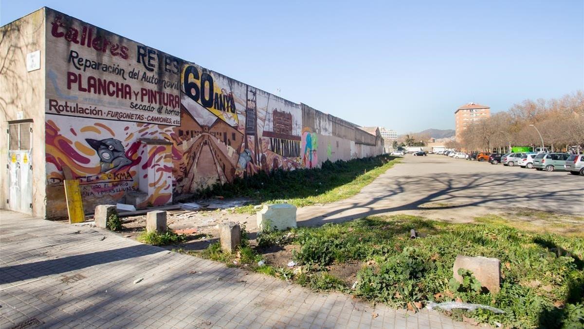 Vista de Via Trajana, enclave para la creación del nuevo circuito deportivo del barrio de La Verneda y La Pau