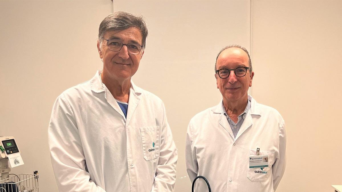 Los jefes de servicio de Cirugía Torácica de Neumología del Hospital Quirónsalud Córdoba, los doctores Antonio Álvarez Kindelán y Luis Manuel Entrenas.