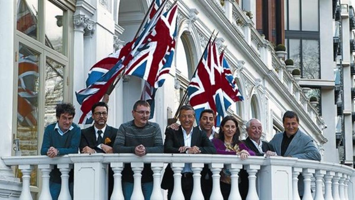 Josean Alija, Quique Dacosta, Andoni Luis Aduriz, Joan y Jordi Roca, Elena y Juan Mari Arzak, y Josep Roca.