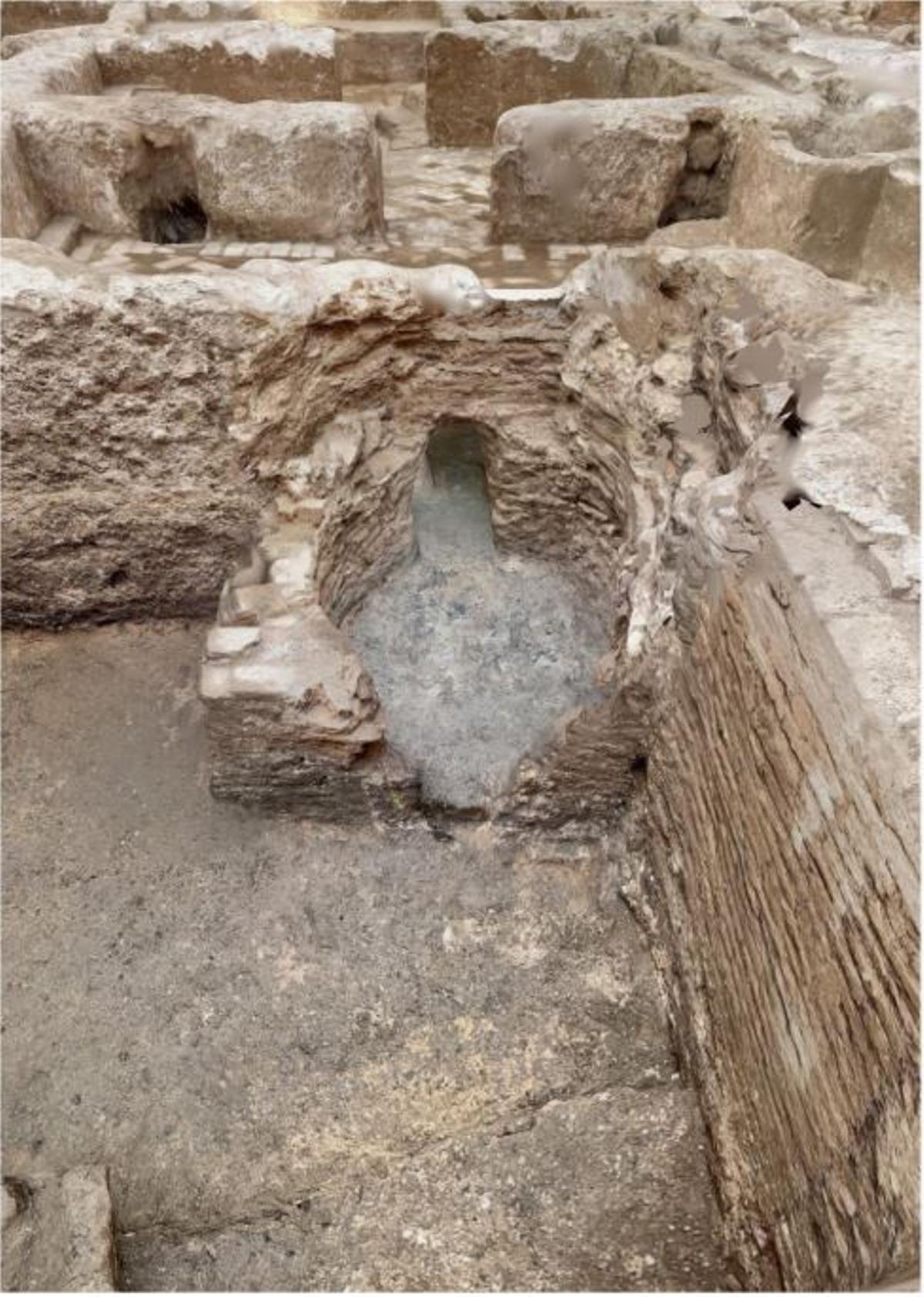 Una de las zonas de los baños medievales de Paterna
