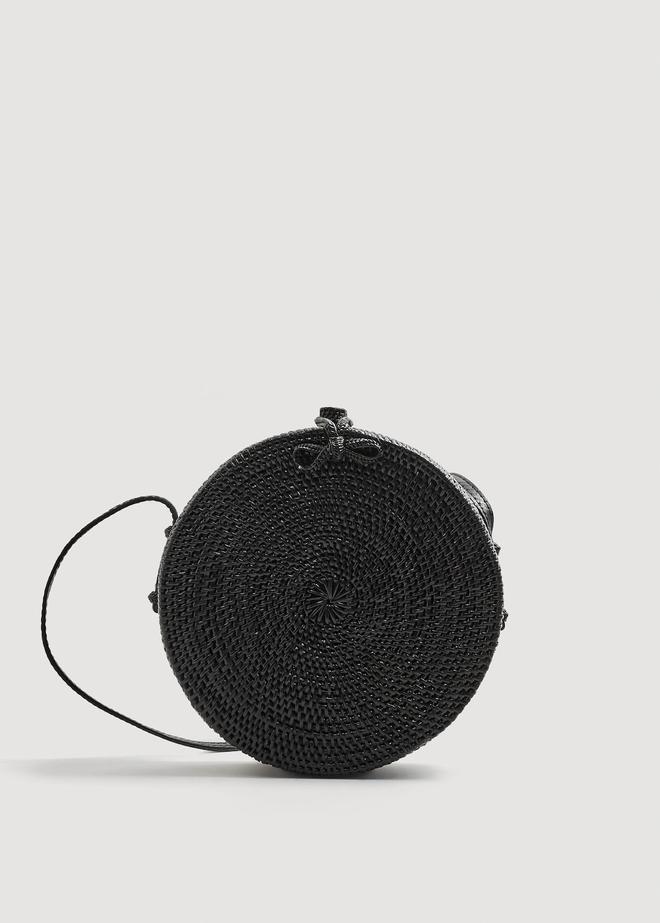 Bolso redondo hecho en bambú de Mango