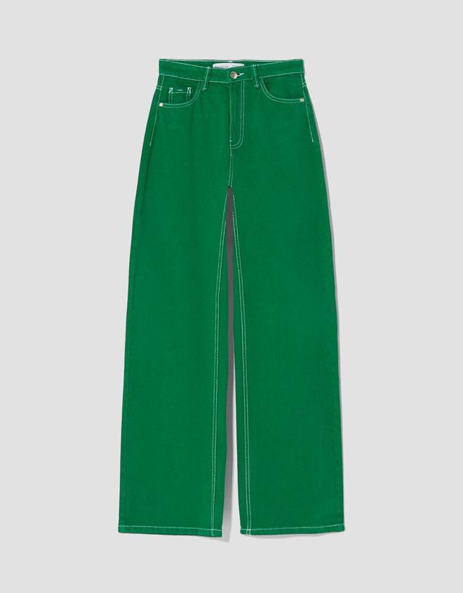 Pantalón Wide Leg Fluido Bershka