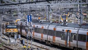 Entramado ferroviario de Moncada-Bifurcación, esta semana.