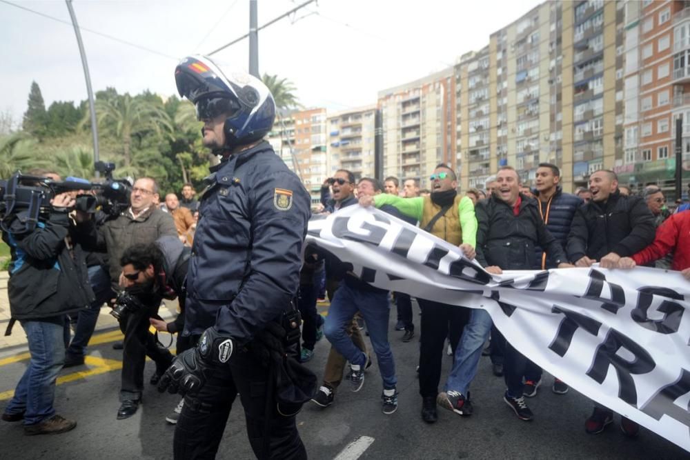 Manifestación en Murcia de los agricultores