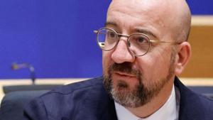 Charles Michel, president de la CE, ahir  al Consell Europeu. | LUDOVIC MARION / AFP