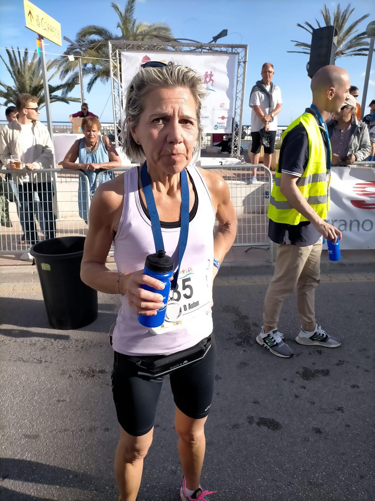 atletismo. Mitja Marató de Cala Rajada. Karine Warin, ganadora femenina