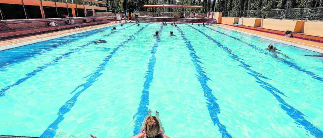 La piscina municipal del Parque Deportivo de Elche, en una imagen del pasado verano. | MATÍAS SEGARRA