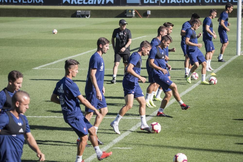 Entrenamiento del Celta a puerta cerrada