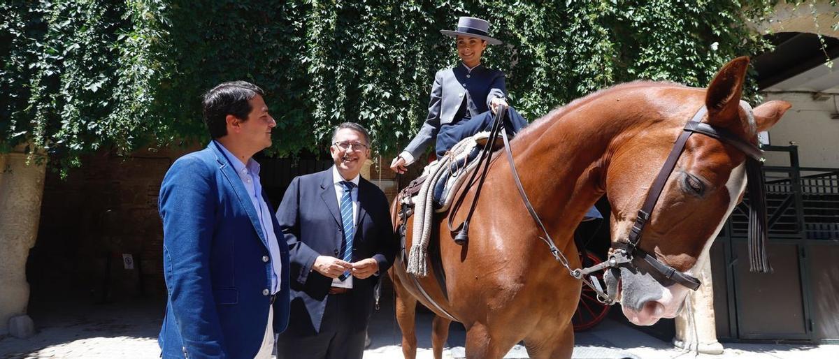 José María Bellido y Rafael Blanco, en la última presentación de Cabalcor en Caballerizas Reales