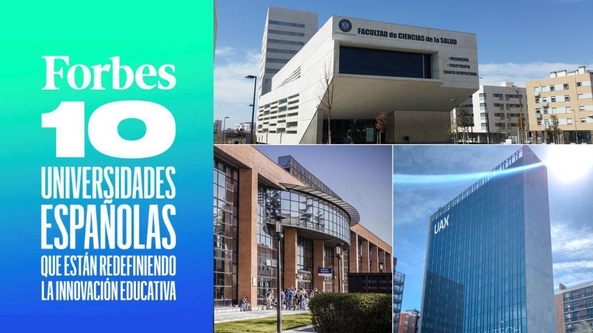 Lista Forbes de las 10 universidades españolas que están redefiniendo la innovación educativa.