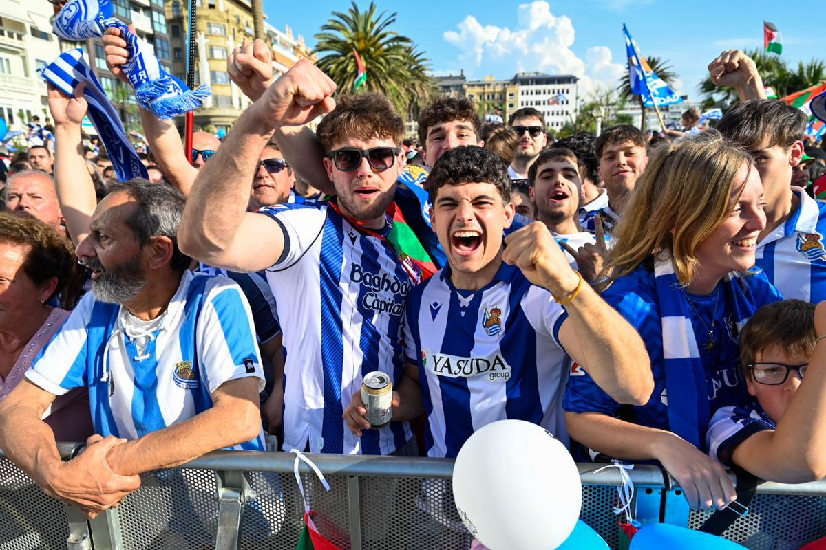 La fiesta de la Real Sociedad tras ganar la Copa del Rey.