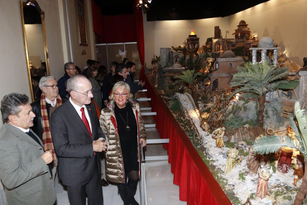 Inauguración del belén del Ayuntamiento de Málaga.