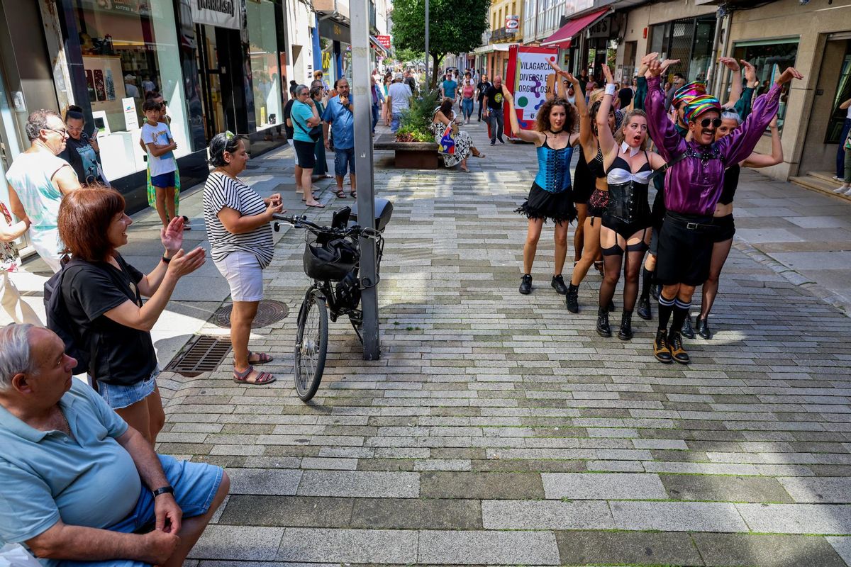 El público celebró la performance de ayer en Vilagarcía.