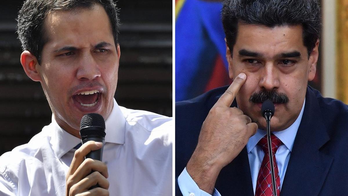 Juan Guaidó y Maduro