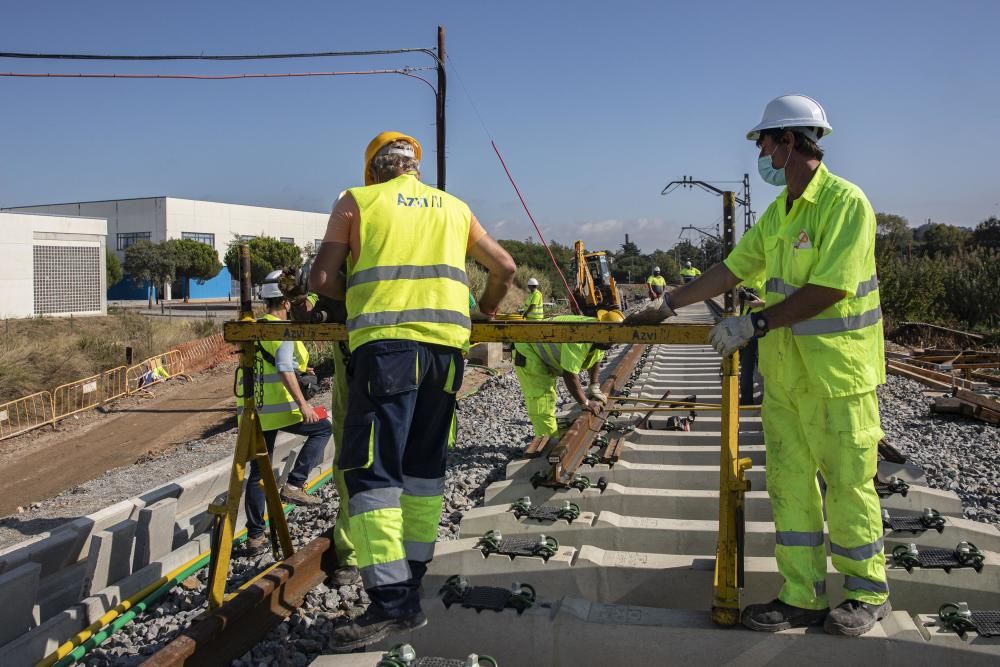 Reconstrucció del pont sobre el riu Tordera destruït pel Gloria