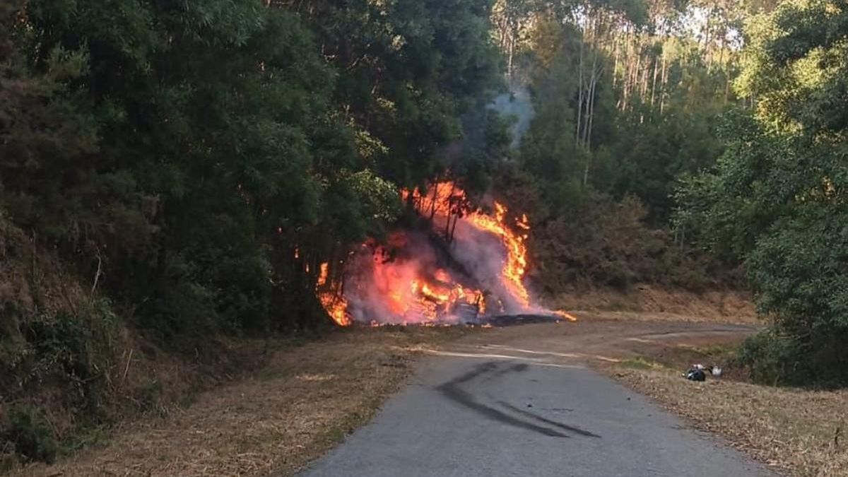 Incendio durante el Rías Baixas.