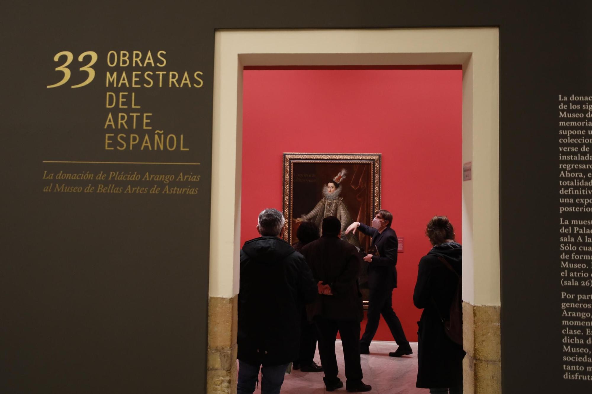 Inauguración de la exposición en el Bellas Artes de las obras donadas por Plácido Arango