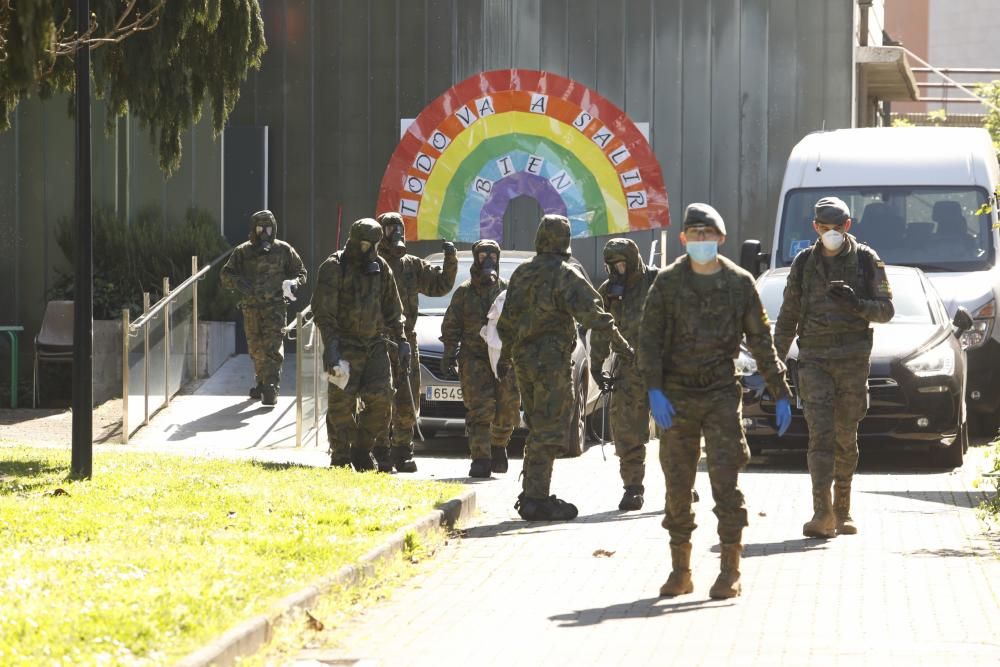 El ejercito, en tareas de desinfección en Asturias