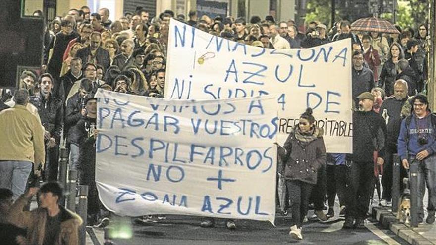 Las protestas contra la zona azul