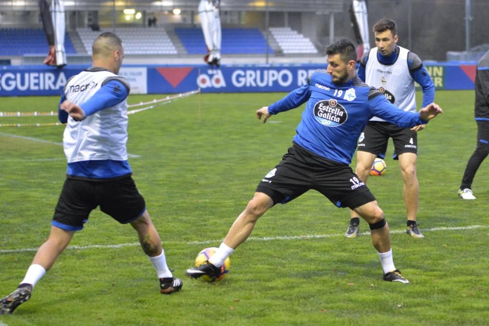 Fede Cartabia ha sido la única ausencia en el entrenamiento de esta tarde en Abegondo.