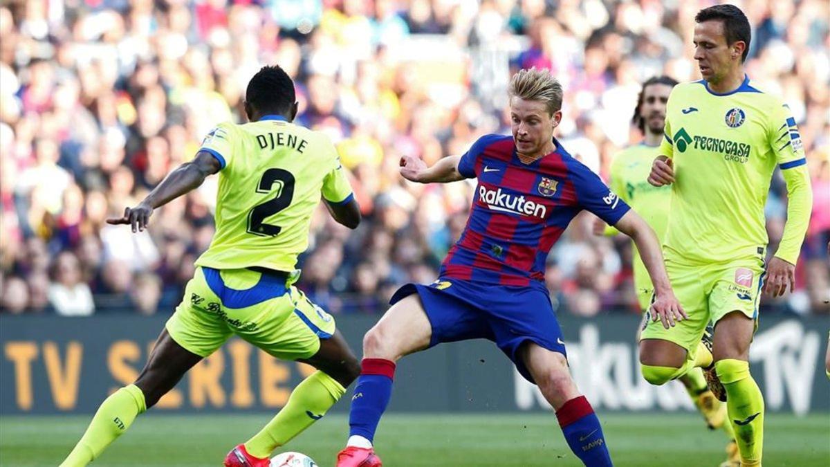 Frenkie de Jong, en un duelo ante el Getafe