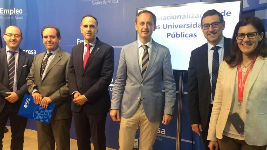 El consejero Celdrán y los rectores de la UMU y la UPCT, hicieron balance de Campus Mare Nostrum.