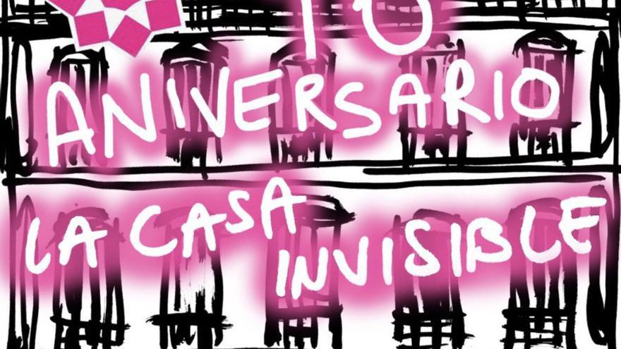 Cartel del aniversario de La Invisible.