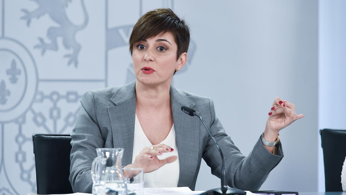 La portavoz del Gobierno y ministra de Política Territorial, Isabel Rodríguez.