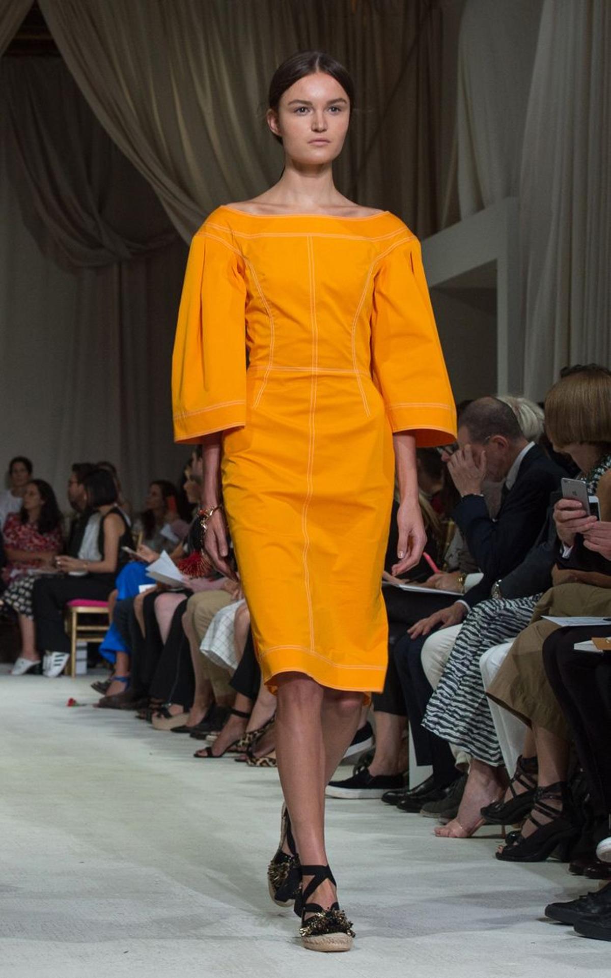 Nueva York Fashion Week: Óscar de la Renta, vestido naranja