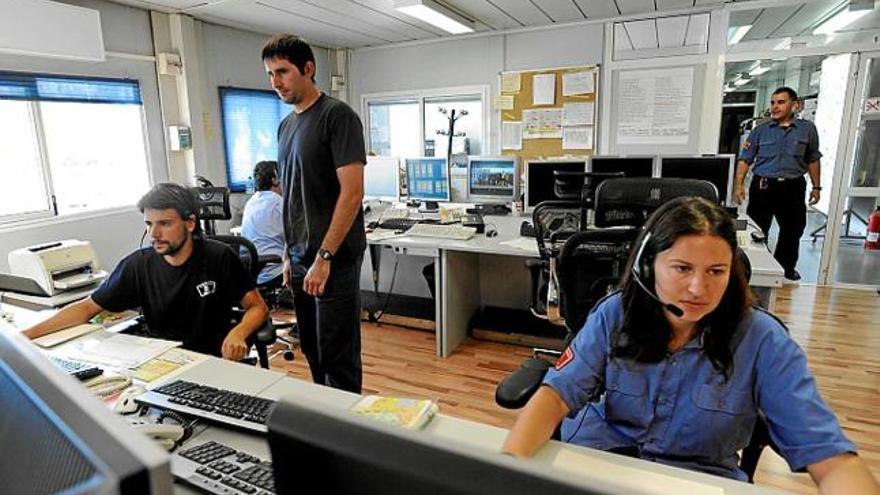 Sala de control de la Regió d&#039;Emergències Centre, ubicada a Manresa