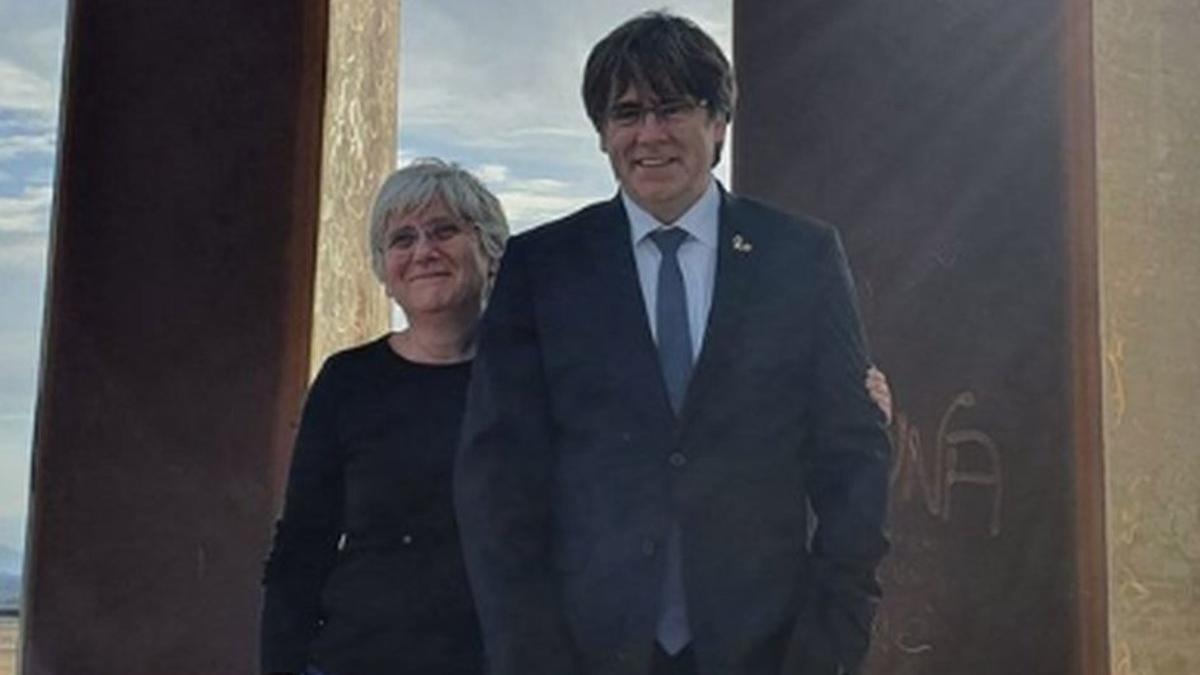 Puigdemont y Ponsatí, en Salses.