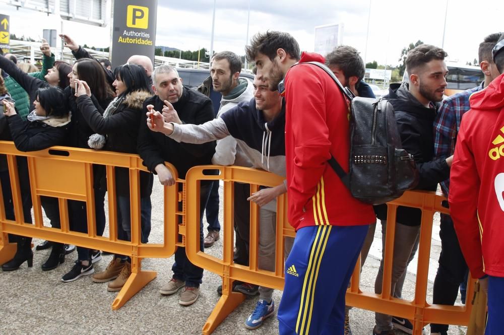 La selección española ya está en Asturias para su partido ante Israel