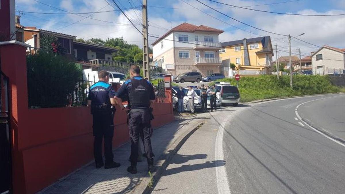 Despliegue policial durante la tarde del sábado