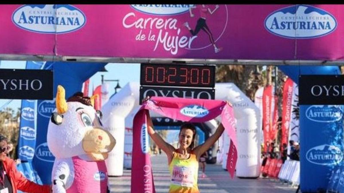 Jessica Guerrero Ballester, ganadora de la pasada edición de la Carrera de la Mujer en Valencia.