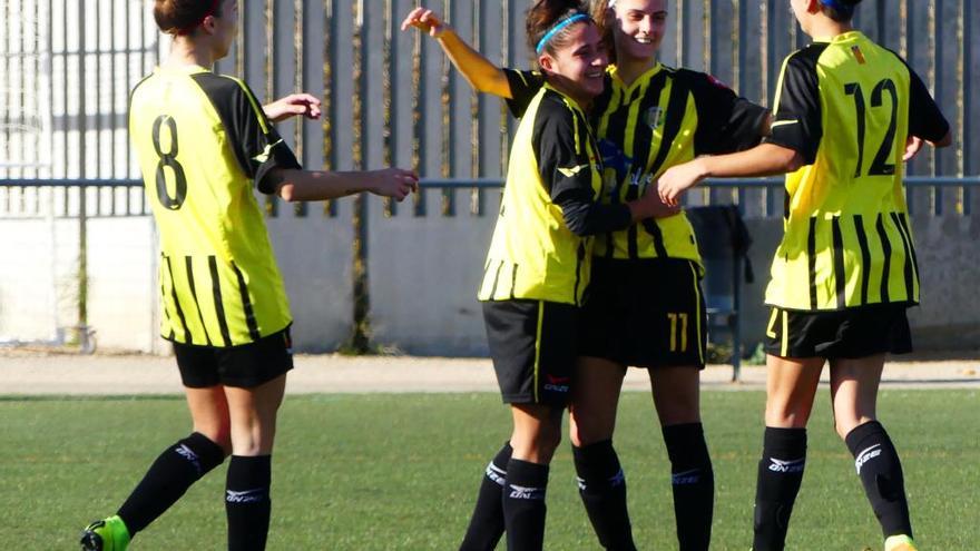 Blanca, celebrant el 2-0, contra el Mallorca