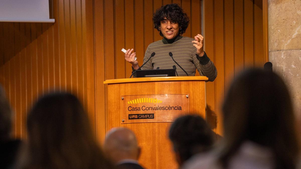 Elisa Sala, durante su ponencia.