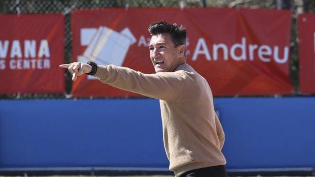 Imagen de Raúl Casañ durante un partido con la SD Ibiza esta temporada. | J.A. RIERA
