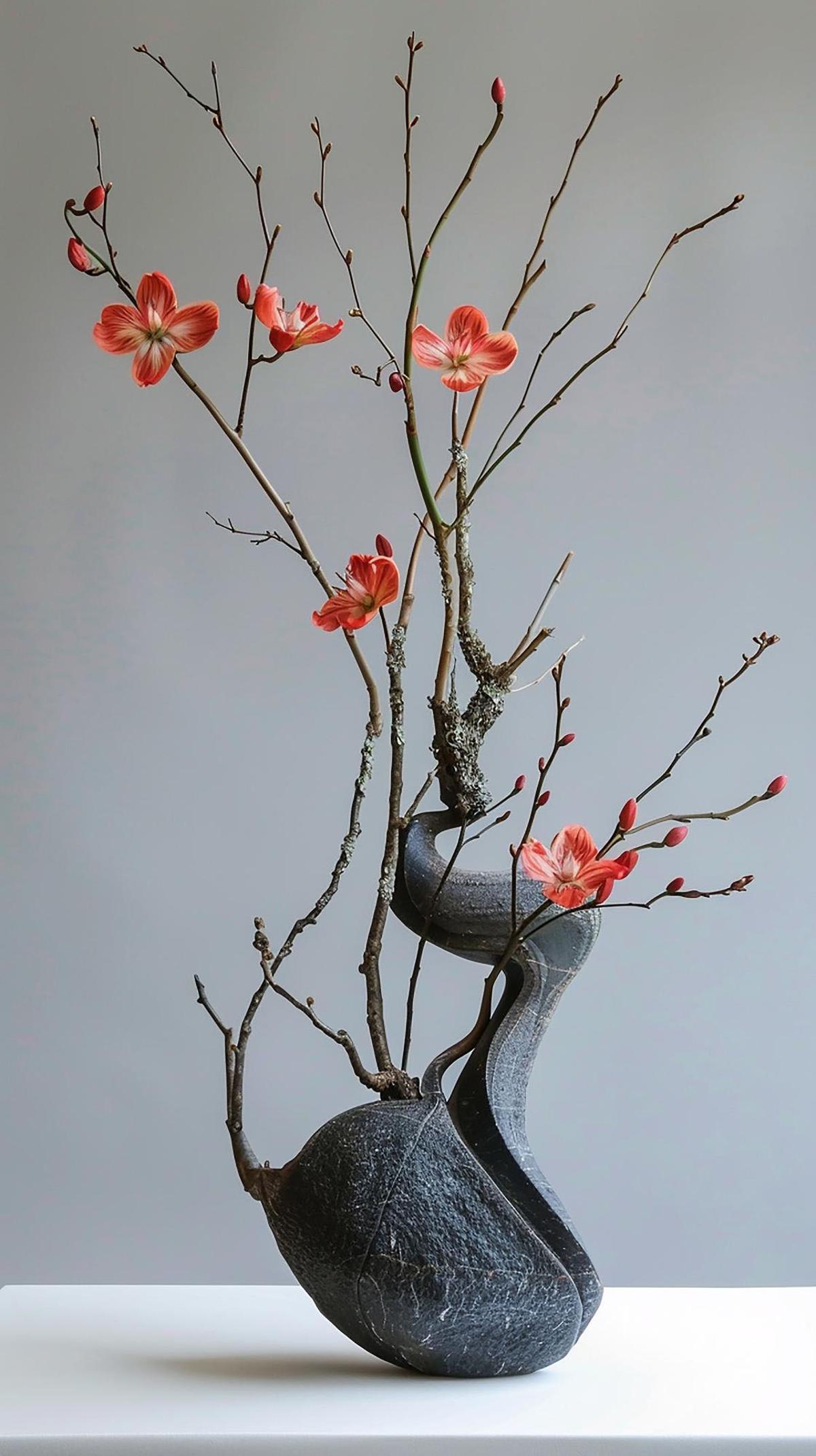 Un arreglo de ikebana.