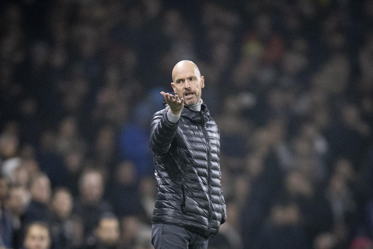 Erik Ten Hag durante el encuentro ante el Fulham