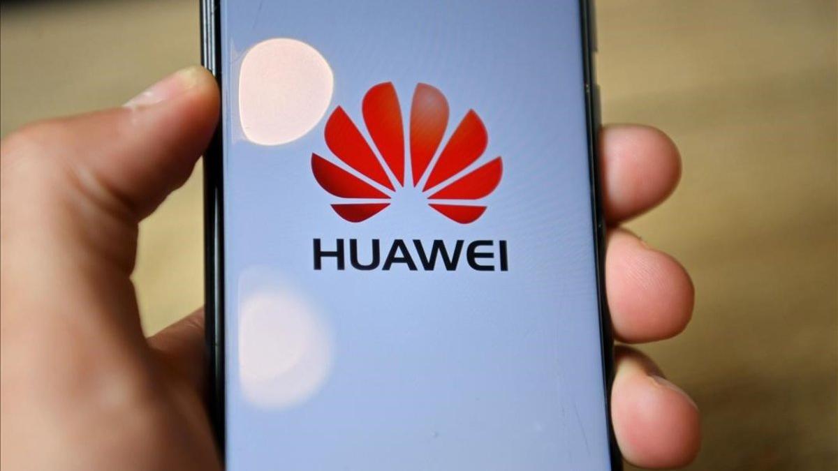 Logo de la compañía china Huawei.