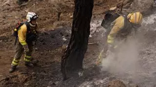 El terreno y la elevada temperatura impiden el control del incendio de Tenerife