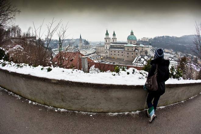 Vista panorámica desde la subida a la Fortaleza de Hohensalzburg