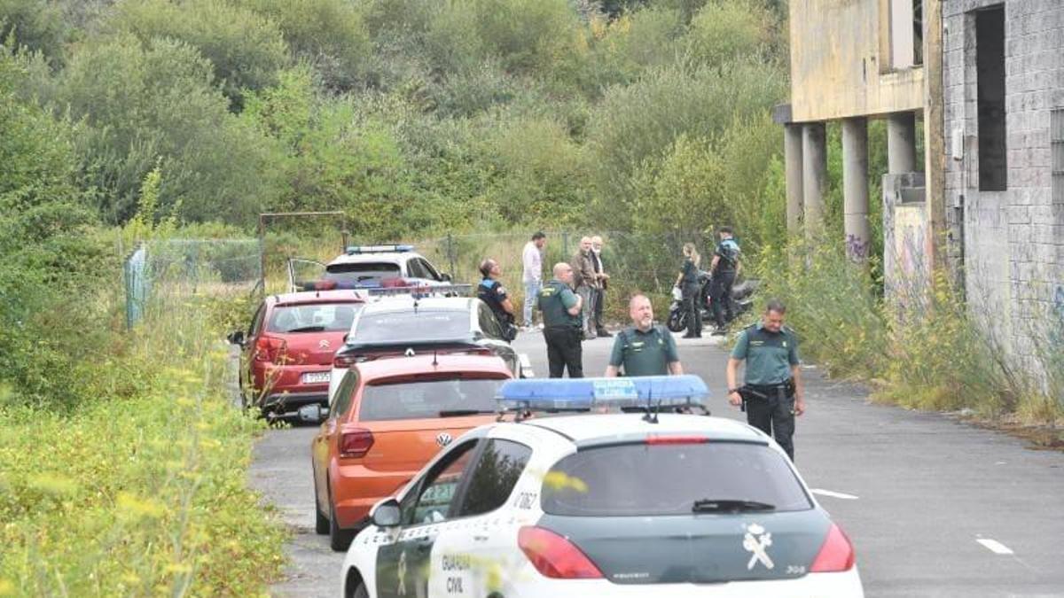 Vista de los servicios de Emergencias en el lugar del suceso, en Culleredo.
