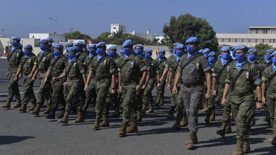 Despedida a militares que parten a Beirut en misión de Paz
