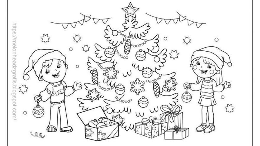 Más dibujos de Navidad para colorear con niños