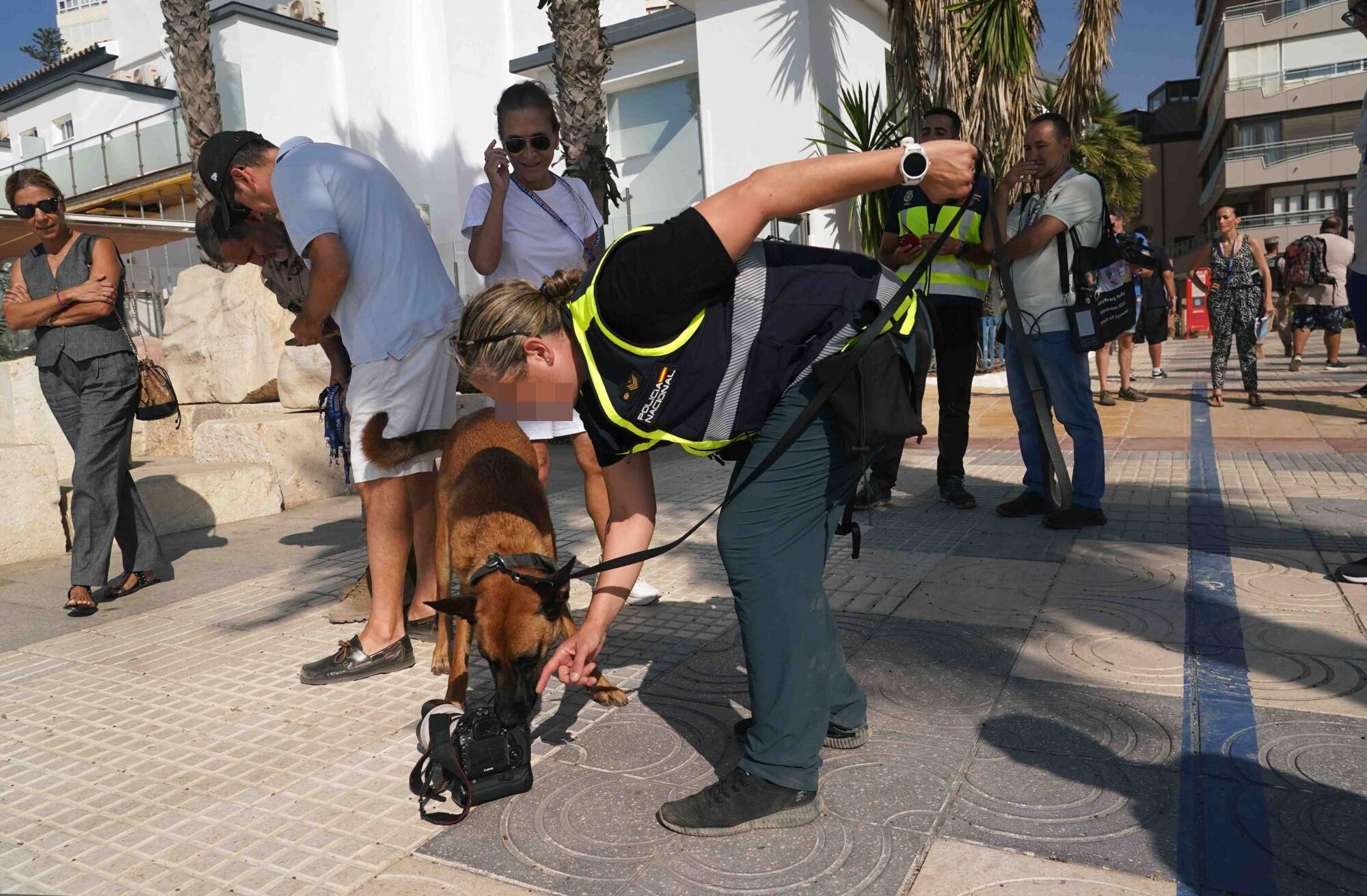 Exhibición dinámica de un desembarco anfibio de La Armada, donde aviones, helicópteros, Infantes de Marina, embarcaciones rápidas y lanchas de desembarco actúan en un escenario simulado de rescate de rehenes