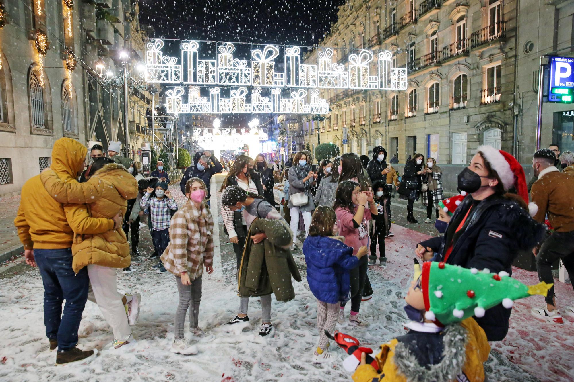 Las mejores imágenes del encendido de la Navidad en Vigo