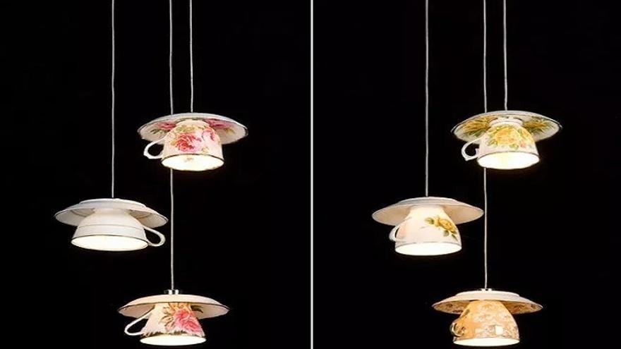 Lámparas con tazas de café y otras ideas originales 'low cost' para  iluminar tu cocina - Levante-EMV